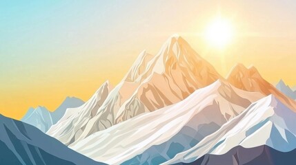 Dawn Over the Peaks: A 4K UHD Mountain Sunrise