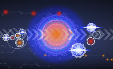 Abstract modern technology background for your design. futuristic sci fi technology pattern concept background