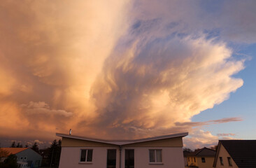Sunset in Roggentin near Rostock (Mecklenburg-Vorpommern, Germany)