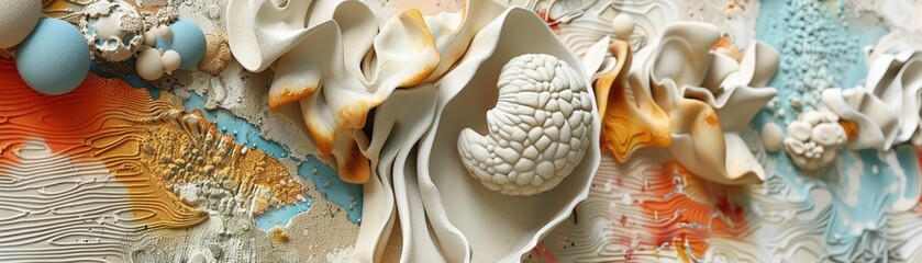 clay style of  abstract 3D Model  icon  Plasticine Sculpture, Playful, Vibrant Colors, Creative Workspace  ,high-resolution