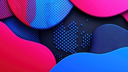 Colorful abstract shapes combined to create a dynamic and modern background effect.