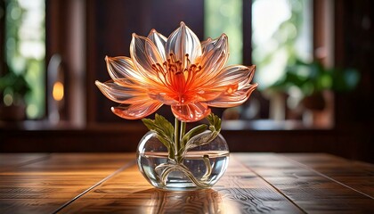 Scent of the Room: Create a sensory experience, combining the visual beauty of the glass flower with the scents in the room.