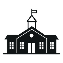 apartments, hotel, houses and trees, landscape, black silhouette, vector illustration, white background