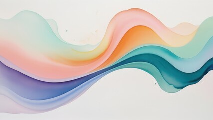 A vibrant, abstract wave of pastel colors, blending teal, pink, and lavender tones. Perfect for backgrounds or modern artistic projects