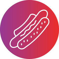 Hot Dog Icon Style