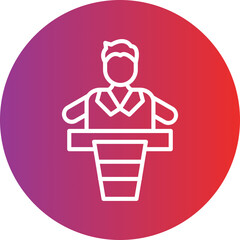 Giving Speech Icon Style