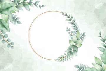 beautiful green leaves background watercolor
