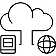 Hybrid Cloud Icon