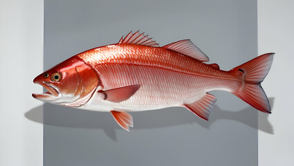 A salmon fish with its iridescent sca ai generative