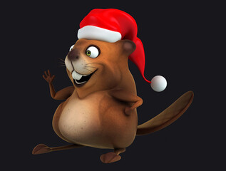 Fun 3D beaver saying hello