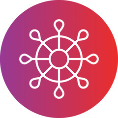 Boat Steering Icon Style