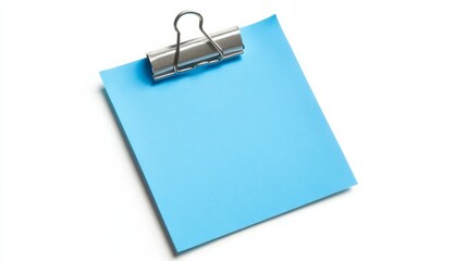 blue note paper with clip