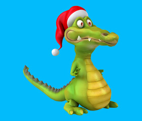 Fun 3D cartoon crocodile