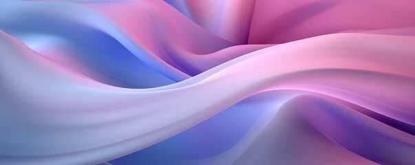 Elegant abstract wallpaper with soft flowing waves in pastel pink, blue, and purple tones. Minimalistic and modern design, perfect for digital backgrounds, presentations and creative projects.