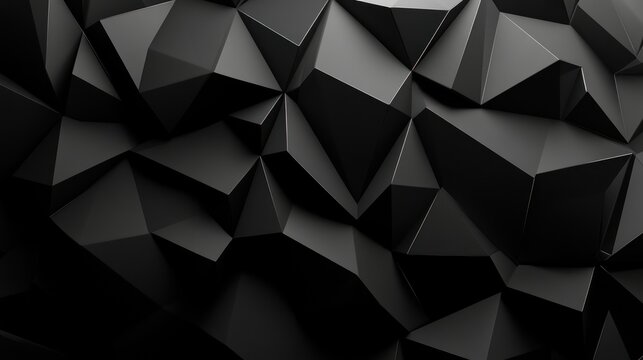 Abstract Black Polygonal Texture