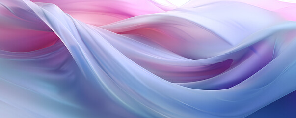 Fototapeta premium Elegant abstract wallpaper with soft flowing waves in pastel pink, blue, and purple tones. Minimalistic and modern design, perfect for digital backgrounds, presentations and creative projects.