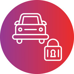 Car Security Icon Style