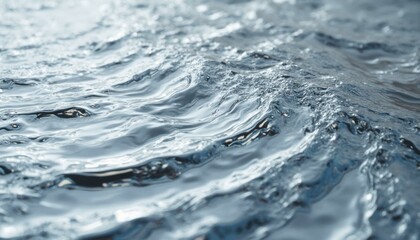 Dynamic Wavy Surface Of Water Showcasing Ripples And Light Reflections