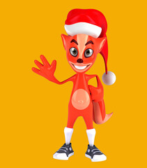 Fun 3D cartoon fox