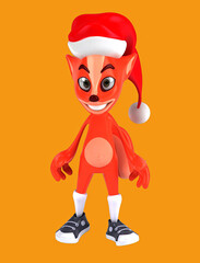 Fun 3D cartoon fox