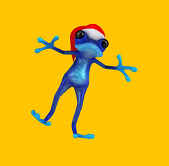 Fun 3D cartoon frog