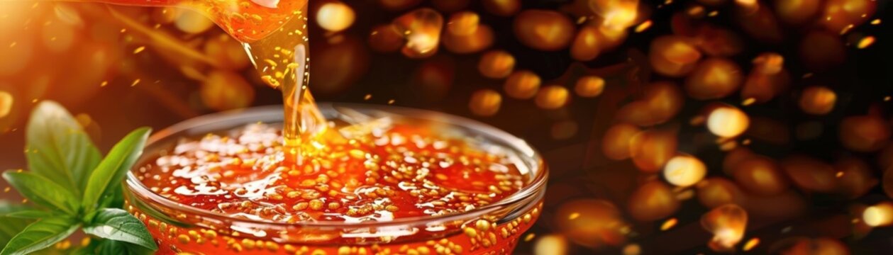 Close-up RAW Style Tradial Thai fish sauce fermentati, flavor enhancer