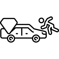 Naklejka premium Collision Coverage Icon