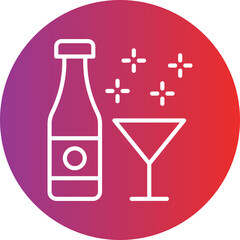 Alcohol Addiction Icon Style