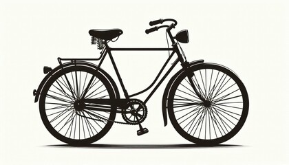 Fototapeta premium vintage bicycle silhouette