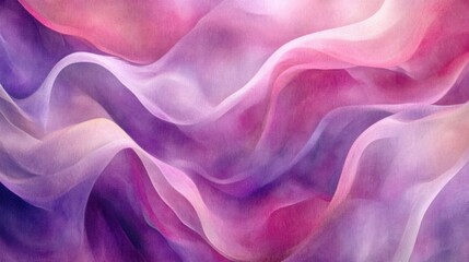 Obraz premium Wavy abstract texture with pastel pinks and purples, forming a soft, flowing pattern, ideal for backgrounds