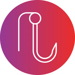 Fish Hook Icon Style
