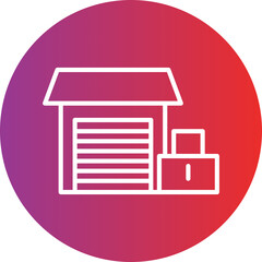 Warehouse Closed Icon Style
