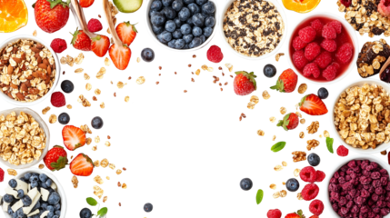 A colorful display of fresh fruits, vibrant and healthy assortment of nature's delicious bounty