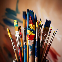 Obraz premium brushes and paints