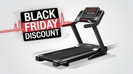 Black Friday symbol for gym on white background