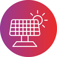 Solar panel Icon Style