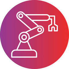 Industrial Robot Icon Style