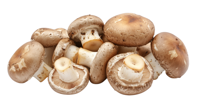 A colorful display of various mushrooms on vibrant background, feast for the eyes and delight for the senses