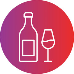 White Wine Icon Style