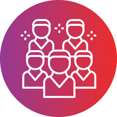 Party Crowd Icon Style