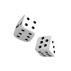 Casino Dice Game Icon 3D Render