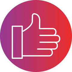 Hand Thumbs Up Icon Style