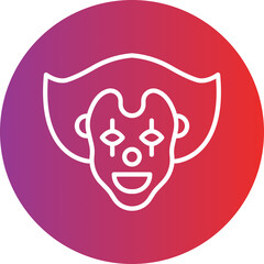Scary Clown Icon Style