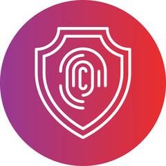 Fingerprint Sheild Icon Style