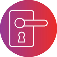 Smart door Handle Icon Style