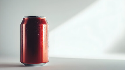 Soda can with a slight tilt creating a sense of movement and style