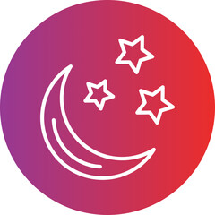 Moon and Stars Icon Style