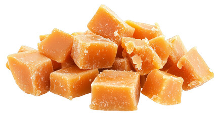Glistening orange sugar cubes, a vibrant culinary delight for sweet treats and baking adventures