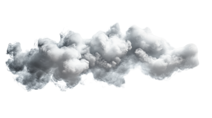 Intriguing cloud formation against a white background, study in texture, contrast, and atmospheric drama