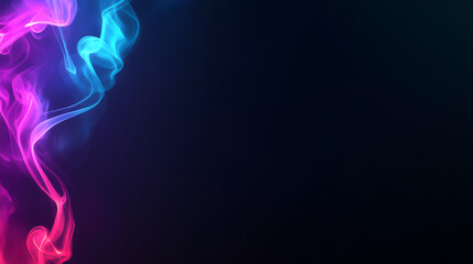 Fototapeta premium Abstract Neon Smoke on Dark Background